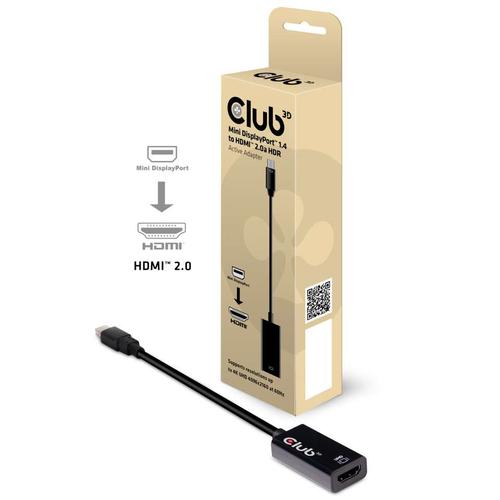 Club 3D Mini DisplayPort 1.4 to HDMI 2.0a HDR Active Adapter