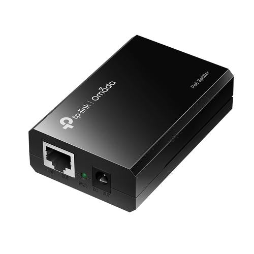 TP-Link TL-POE10R PoE Splitter Adapter IEEE 802.3af compliant Data/power over the same cable up to 100 meter 5V/9V/12V power output plastic case pocket size Plug & Play