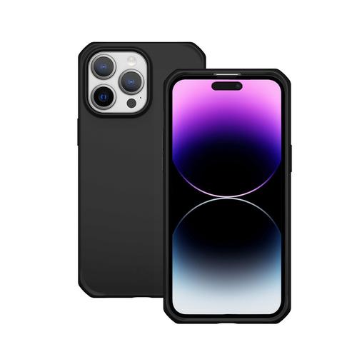 Mobilis SPECTRUM_R Case for iPhone 15 - iPhone 14 - Solid Black Mat - Soft bag
