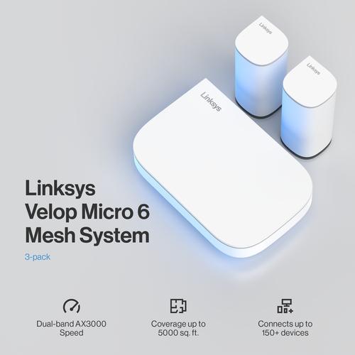 Linksys LINKSYS VELOP MICRO-ROUTER 6 & 2X MICRO-MESH 6 BUNDLE