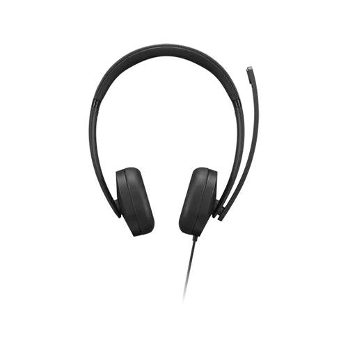 Lenovo 4XD1P83425 hoofdtelefoon/headset Bedraad Hoofdband Oproepen/muziek USB Type-A Zwart