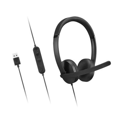 Lenovo 4XD1P83425 hoofdtelefoon/headset Bedraad Hoofdband Oproepen/muziek USB Type-A Zwart