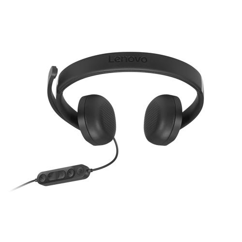 Lenovo VoIP Headset 5000 Bedraad Hoofdband Kantoor/callcenter USB Type-C Zwart