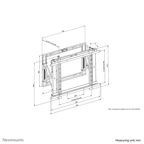 Neomounts Neomounts Wall Mounted video wall mount(pop-out/lportrait & landscape pre-assembled)
