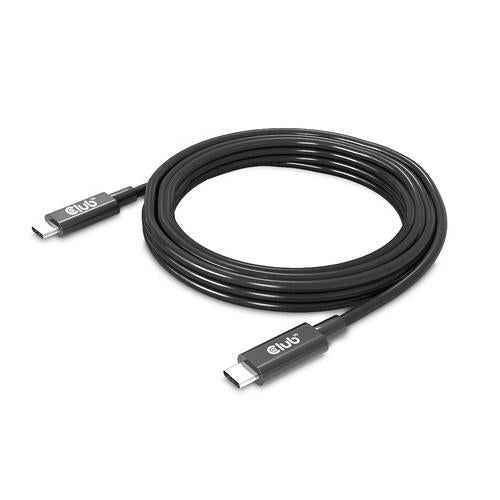 Club 3D USB4 Gen3x2 Type-C Bi-Directional Cable8K60Hz or 4K120Hz Data 40Gbps PD 240W(48V/5A) EPR M/M 3m