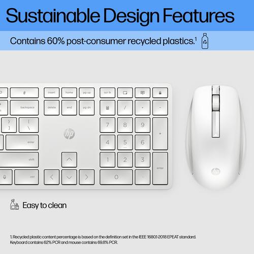 HP Printing & Computing HP 655 Wireless KB/MSE Combo WHT - INTLEnglish loc