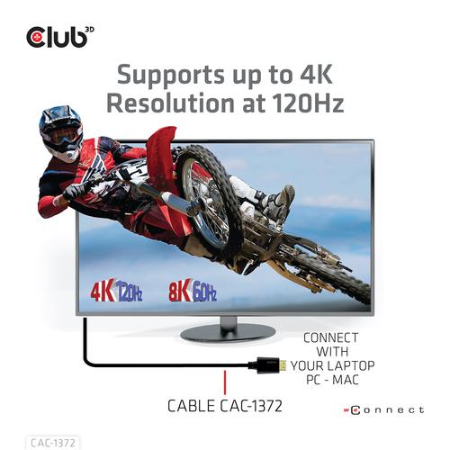 Club 3D HDMI 2.1 Ultra High Speed 10K 120Hz 2Meter M/M