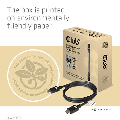 Club 3D HDMI 2.1 Ultra High Speed 10K 120Hz 2Meter M/M