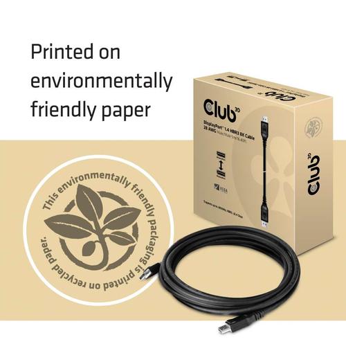 Club 3D DisplayPort 1.4 HBR3 8K Cable M/M 5meter Vesa Certified
