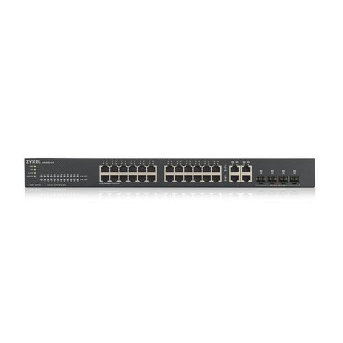 ZYXEL GS1920-24v2- 28 Port Smart Managed Switch 24x Gigabit Copper and 4x Gigabit dual pers.- hybrid mode- standalone or NebulaFlex Cloud