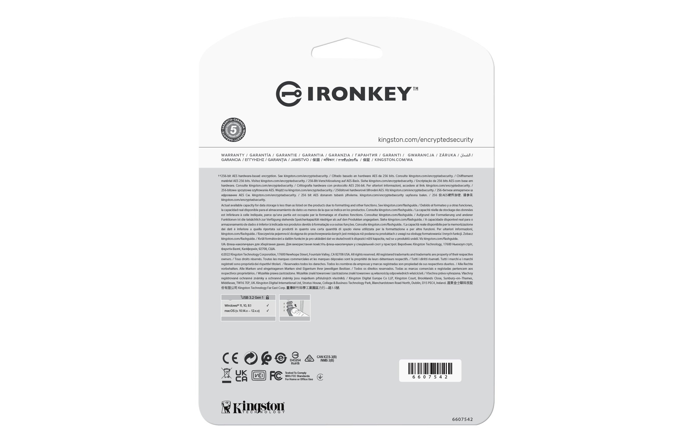 64GB IronKey Vault Privacy 50 AES-256 Encrypted FIPS 197