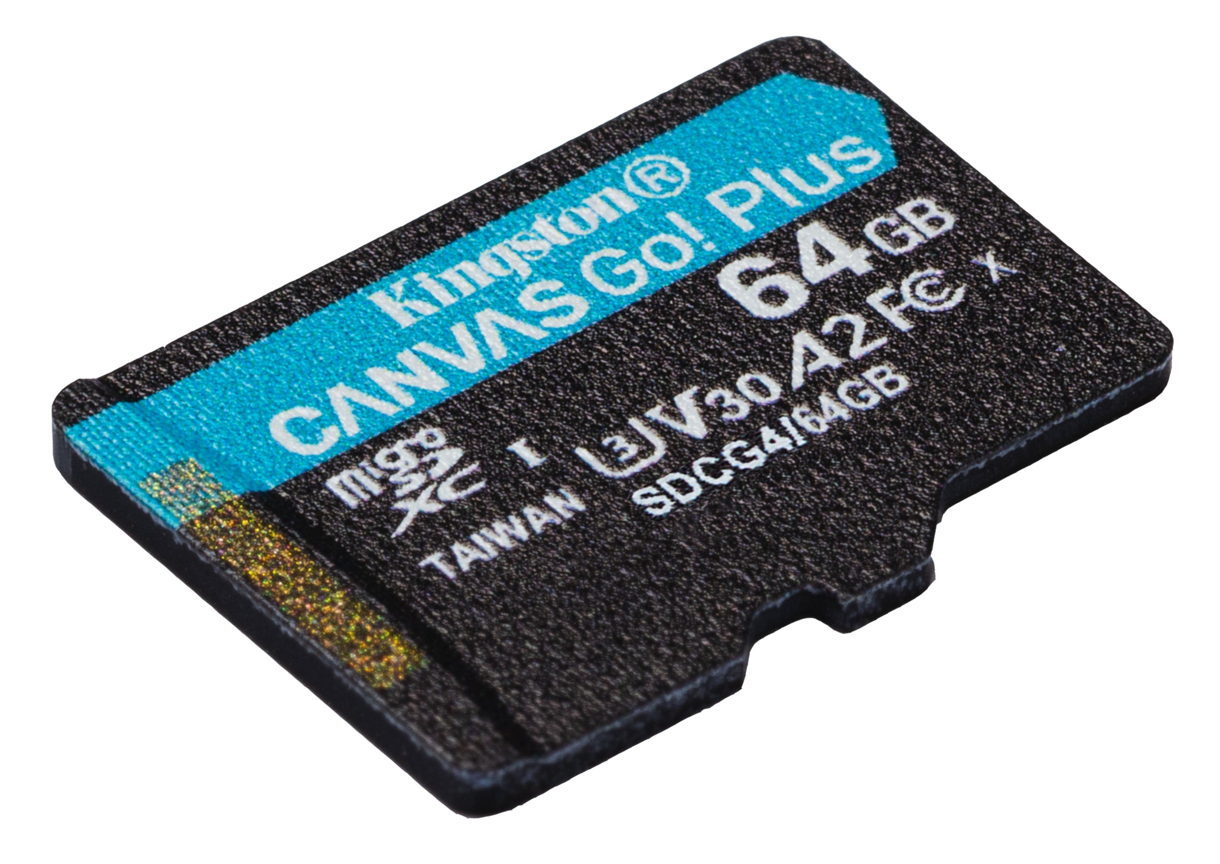64GB microSDXC Canvas Go Plus Gen4 200MB/s A2 U3 V30 Card + Adapter
