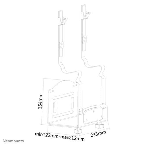 Neomounts Neomounts CPU Holder (wall mount / depth: 12-21 cm)