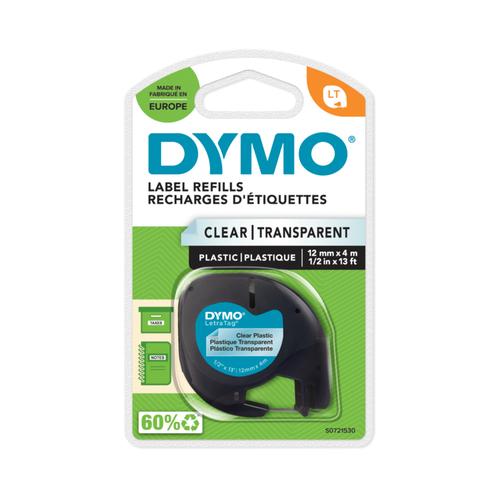 Dymo LETRATAG TAPE PLASTIC TRANSPARANT
