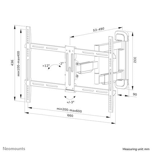 Neomounts Neomounts Screen Wall Mount (full motion 3 pivots VESA 600x400)