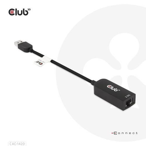 Club 3D USB TYPE A 3.1 GEN 1 TO RJ45 2.5GB ETHERNET ADAPTER
