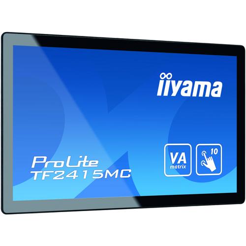Iiyama 24i PCAP Bezel Free 10P Touch. 1920x1080. Anti-Fingerprint coating. VA panel. DisplayPort. HDMI. VGA. 315cd/m (with touch). 3000:1. 16ms. USB Interface. Thru G