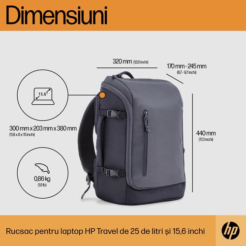 HP Travel 15,6 Iron Grey laptopbackpack, 25 liter