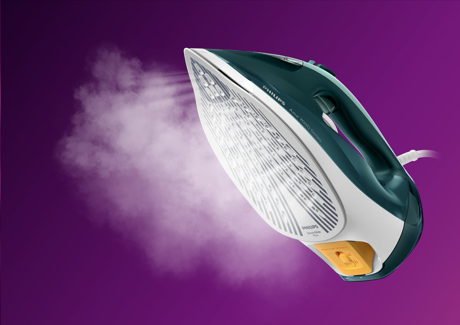Steam Iron 2800W - 50g/min - 250 SOS - SteamGlide Plus - 2m cord 300ml - Quick Calc Release - Opal Green/Mint