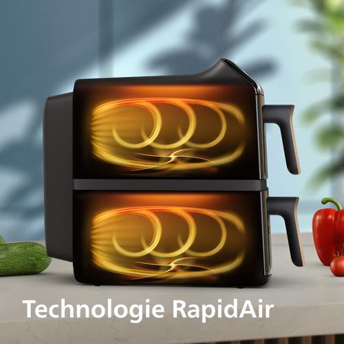 Philips 4000 series Gestapelde Airfryer met twee manden uit de 4000-serie
