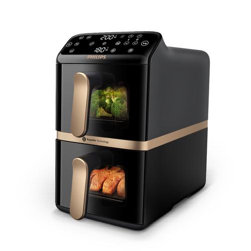 Philips 4000 series Gestapelde Airfryer met twee manden uit de 4000-serie