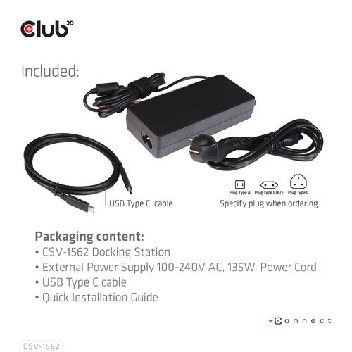 Club 3D USB TC3.2 Gen 1 Uni Trip 4K CD 60w