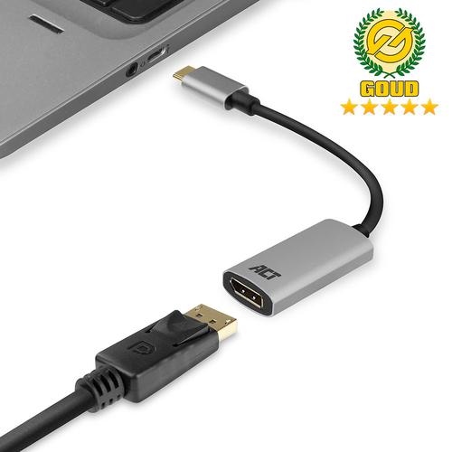 ACT Converter USB-C - Display Port female 0.15 Meter 4k @60Hz metal housing