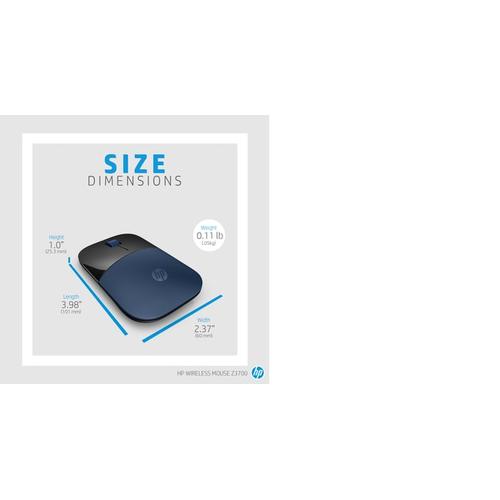 HP Printing & Computing HP Z3700 Wireless Mouse - Dragonfly Blue