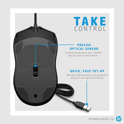 HP Printing & Computing HP Wired Mouse 100 EURO