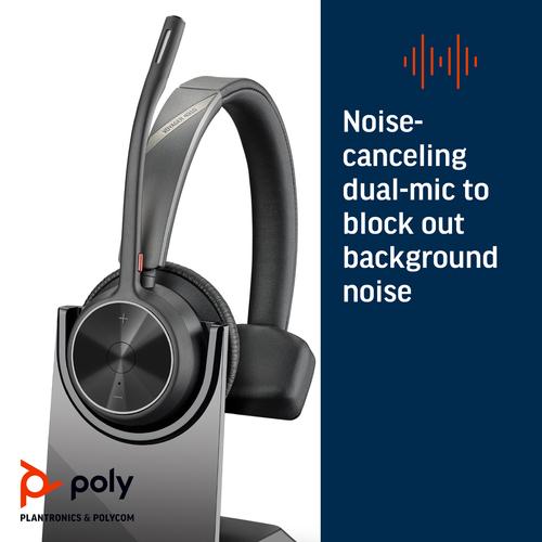 HP Poly Voyager 4310 USB-C Headset + BT700 dongle + oplaadstatief