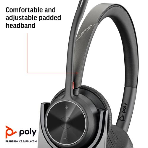 HP Poly Voyager 4320-M Microsoft Teams Certified Headset + BT700 dongle + oplaadstatief