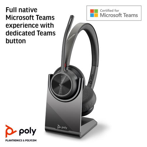 HP Poly Voyager 4320-M Microsoft Teams Certified Headset + BT700 dongle + oplaadstatief