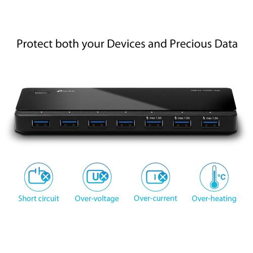 TP-Link UH700 7 ports USB 3.0 Hub Desktop 12V/2.5A power adapter included