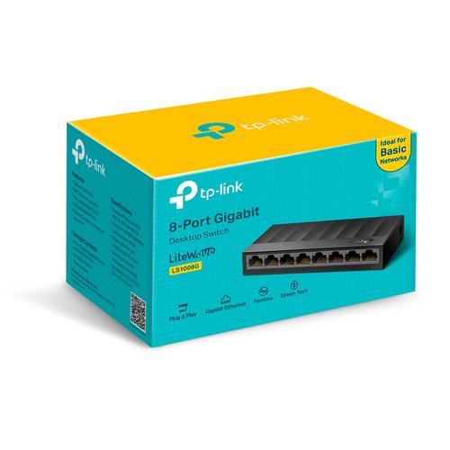 TP-Link LiteWave 8-Port Gigabit Desktop Switch 8 Gigabit RJ45 Ports Desktop Plastic Case