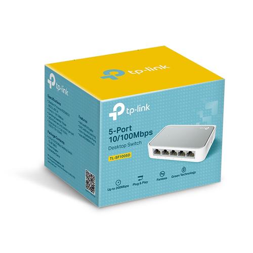 TP-Link TL-SF1005D 5-port 10/100M mini Desktop Switch 5 10/100M RJ45 ports Plastic case