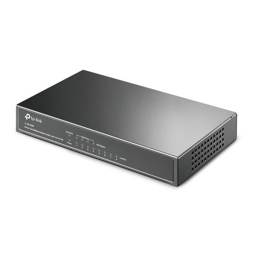 TP-Link TL-SF1008P 8-port 10/100M PoE Switch 8 10/100M RJ45 ports including 4 PoE portssteel case