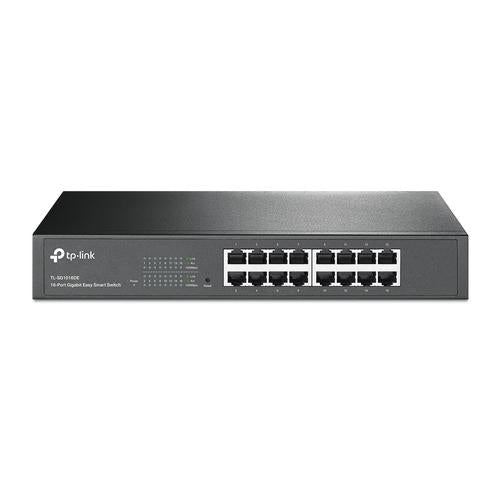 TP-Link TL-SG1016 16-port Gigabit Switch 16 10/100/1000M RJ45 ports 1U 19-inch rack-mountable steel case