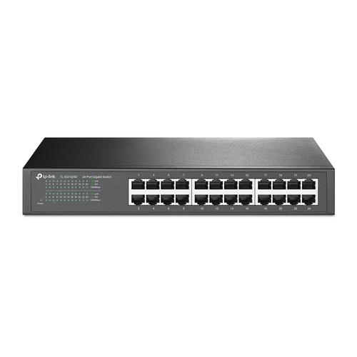 TP-Link TL-SG1024 24-port Gigabit Switch 24 10/100/1000M RJ45 ports 1U 19-inch rack-mountable steel case