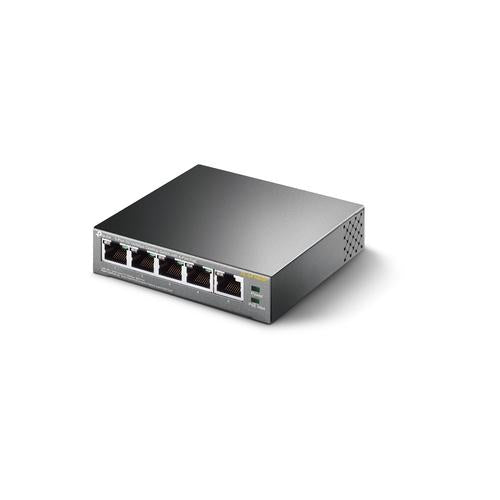 TP-Link 5-Port 10/100Mbps Desktop Switch with 4-Port PoE 5 10/100Mbps RJ45 ports including 4 PoE ports 58W PoE Power supply steel case