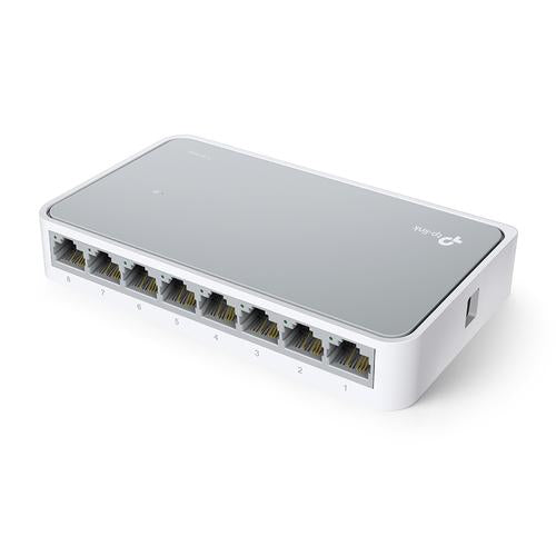 TP-Link TL-SF1008D 8-port 10/100M mini Desktop Switch 8 10/100M RJ45 ports Plastic case