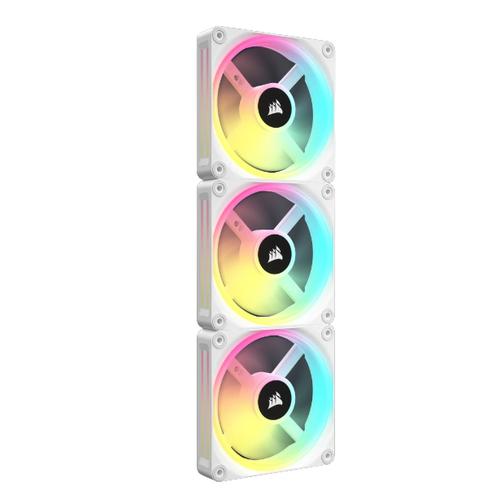 Corsair QX RGB Series iCUE LINK QX120 RGB WHITE120mm Magnetic Dome RGB Fan Starter Kit