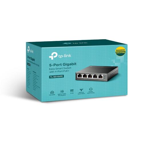 TP-Link 5-Port Gigabit Easy Smart Switch with 4-Port PoE+