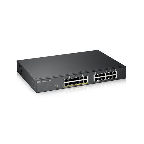 ZYXEL GS1900-24 - 24-port GbE L2 - 12 Port PoE Smart Switch - rackmount - 130 Watt