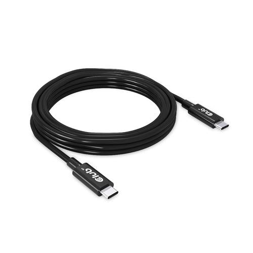 Club 3D USB4 Gen3x2 Type-C Bi-Directional Cable8K60Hz or 4K120Hz Data 40Gbps PD 240W(48V/5A) EPR M/M 3m