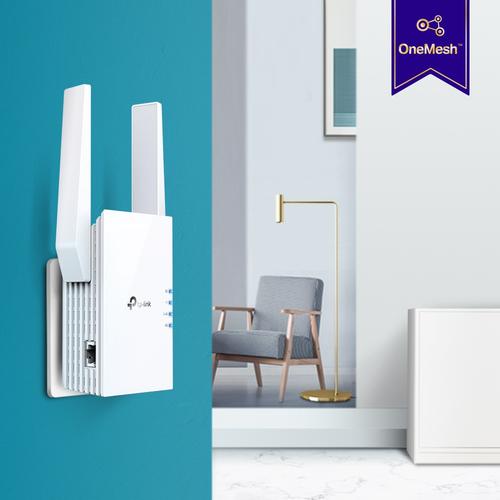 TP-Link AX1800 Wi-Fi 6 Range Extender SPEED: 574 Mbps at 2.4 GHz + 1201 Mbps at 5 GHz SPEC: 2 x External Antennas 1 x Gigabit Port Broadcom 1.5GHz Quad-Core CPU 1024