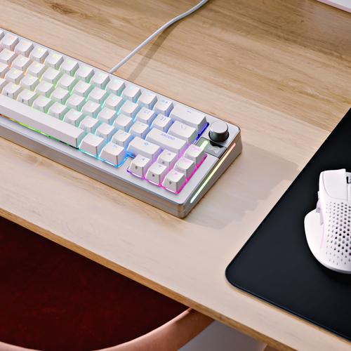 Glorious Gaming GMMK 3 PRO 65% Prebuilt toetsenbord Gamen USB QWERTY Amerikaans Engels Zilver
