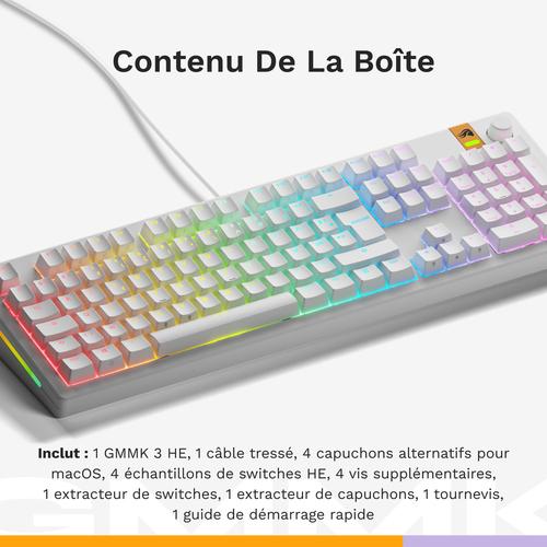 Glorious Gaming GMMK 3 HE 100% Prebuilt toetsenbord Gamen USB QWERTY Amerikaans Engels Wit
