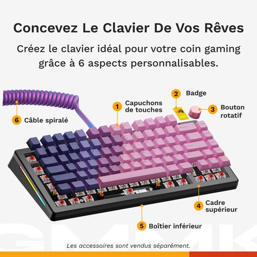 Glorious Gaming GMMK 3 75% Barebones toetsenbord Gamen USB Nee Zwart