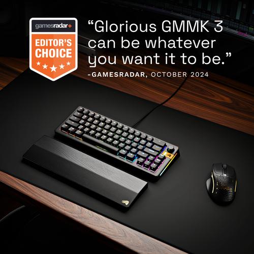 Glorious Gaming GMMK 3 HE 65% Prebuilt toetsenbord Gamen USB AZERTY Frans Zwart