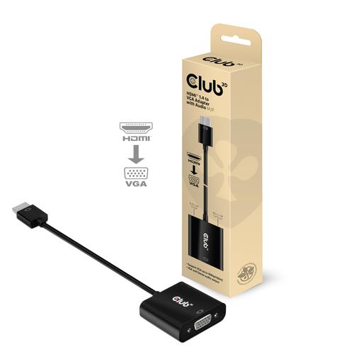 Club 3D HDMI 1.4 TO VGA ACTIVE ADAPTER WITH AUDIO M/F